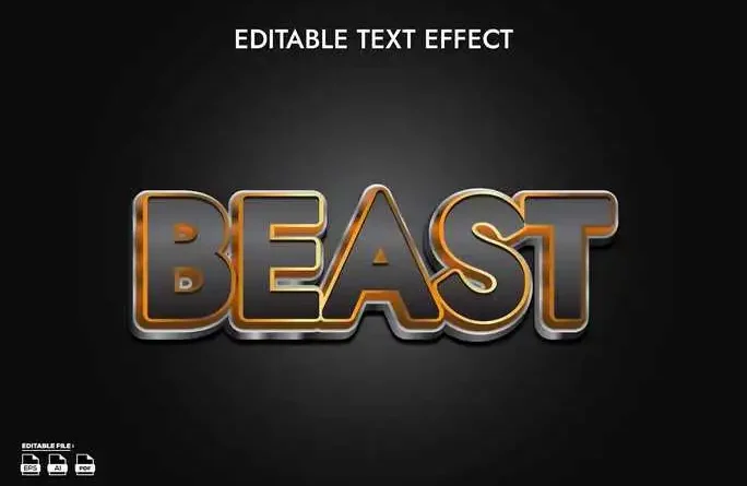 Beast Editable Text Effect