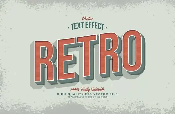 Retro Text Effect