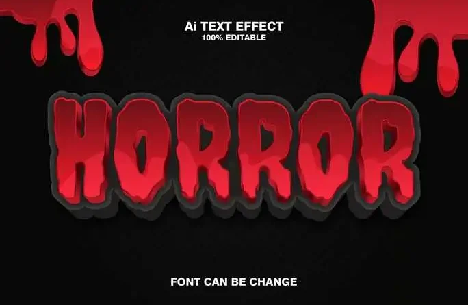 Horror 3D Text Effect